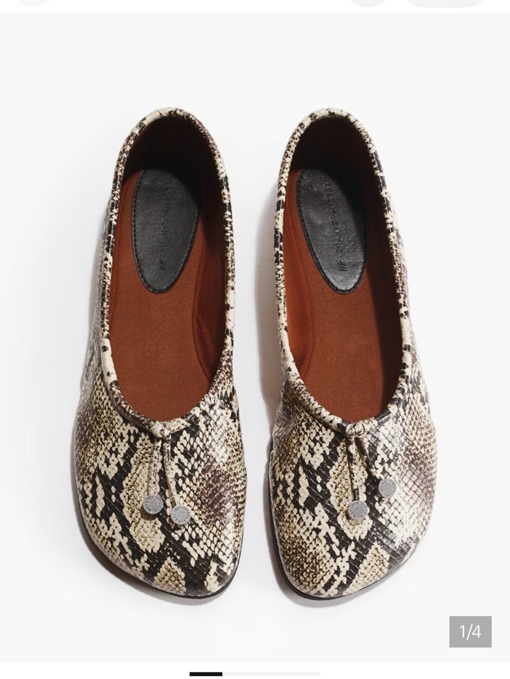 H&M x Stella McCartney Snake-Print Ballet Flats. New in box